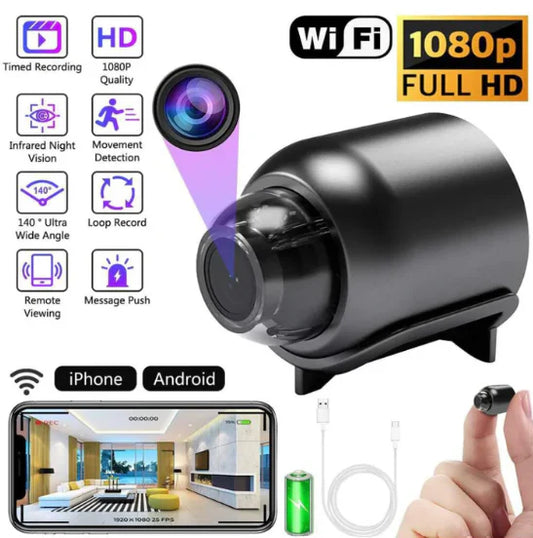 Mini Cámara de Seguridad UltraVision™ + Micrófono Incluido.