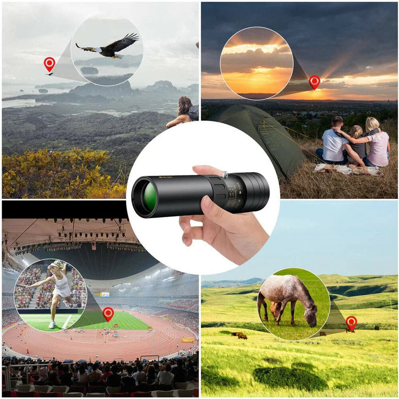 Kit Telescopio Portátil Ultrazoom™ Visión Nocturna + Trípode + Soporte de Móvil Gratis